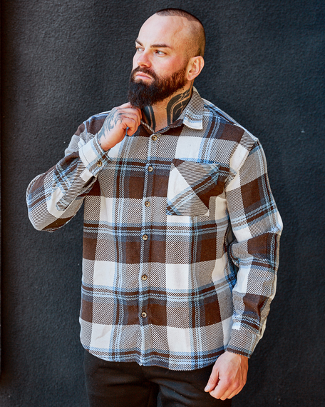 Тепла сорочка Ріо блакитно-білий S | Зображення 1