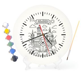 Детский набор для творчества часы раскраска Львов 30 см (Г0148)