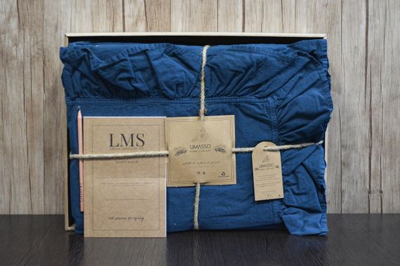 Постільна білизна Limasso Stonewashed Exclusive Ranforse 200 х 220 см Dress Blue | Зображення 1