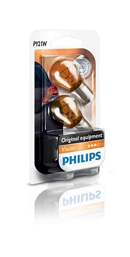 Показні лампа розжарювання PHILIPS 12496NAB2 PY21W 12 V 21 W BAU15s | Зображення 1