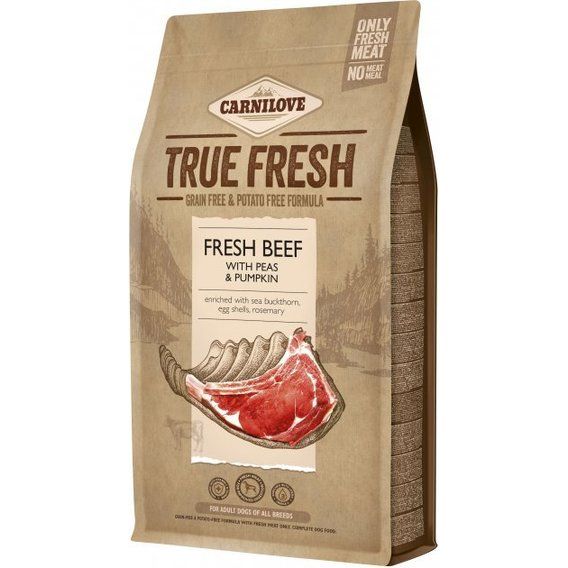 Корм Carnilove True Fresh Beef for Adult dogs сухий зі свіжою яловичиною для дорослих собак 11.4 кг