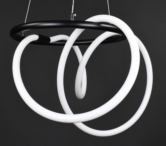 Люстра світлодіодна підвісна LED світильник для квартири на стелю лед 27747 Чорний 45-150х70х70 см. | Зображення 1