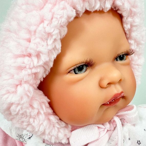 Іспанська Вінил Cиліконова Лялька Реборн Новонароджене Немовля Дівчинка 3D Розпис Nines d'Onil Reborn 45 см | Зображення 1
