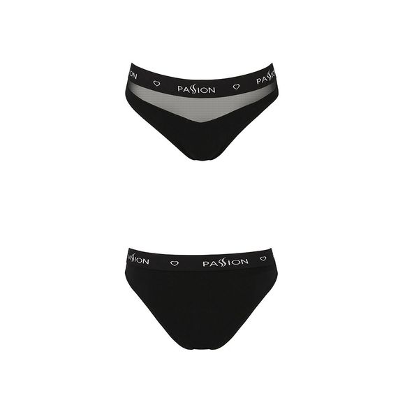 Трусики з прозорою вставкою Passion PS006 PANTIES XL, black | Зображення 4