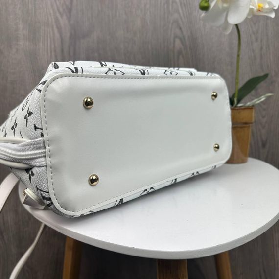 Рюкзак сумка женский городской стильный молодежный белый | Зображення 5