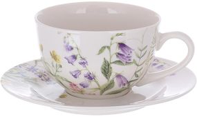 Чайний порцеляновий набір Floral 6 чашок 300мл із блюдцями
