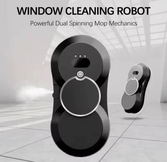 Робот для мойки окон NEW Glass Cleaning Robot с пультом дистанционного управления черный | Зображення 2