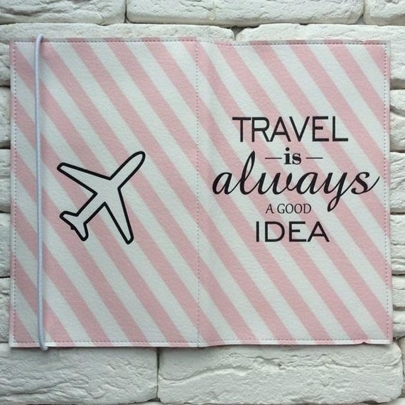 Тревел-кейс Travel is always a good idea (смужка) екошкіра | Зображення 1