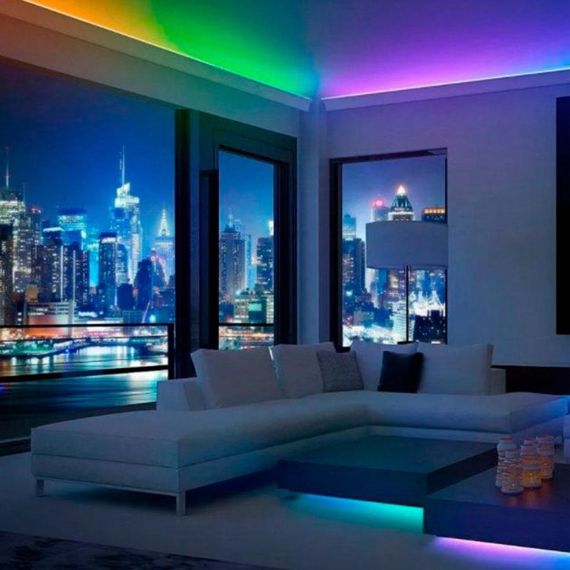 Светодиодная лента SMD 5050 RGB LED 5 м IP65 с пультом и блоком питания USB, 5м, Лента светодиодная 5050 | Зображення 1
