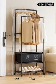 Стійка-вішалка на колесах для речей та взуття (YH9918-3A)