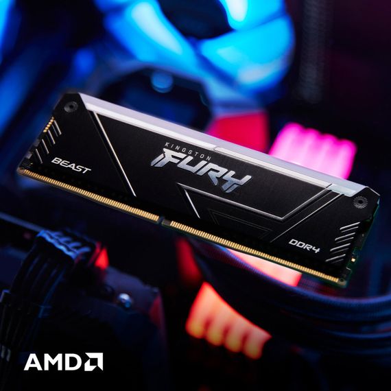Модуль пам'яті для комп'ютера DDR4 8GB 3200 MHz Beast RGB Kingston Fury (ex.HyperX) (KF432C16BB2A/8WP) | Зображення 6