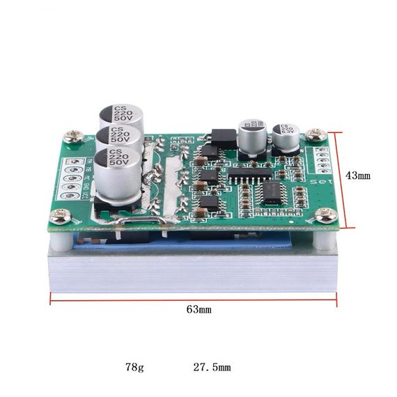 Шим PWM bldc регулятор DC 12V-36V 500W с радиатором | Зображення 3