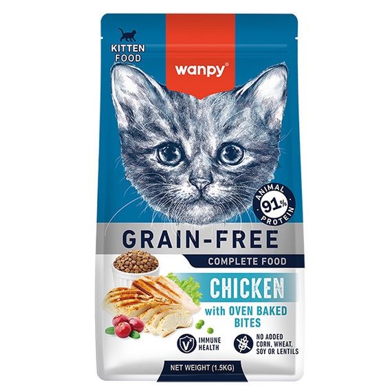 Сухий корм з куркою для кошенят Wanpy Kitten GF Chicken, 1.5 кг