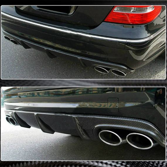 Диффузор заднего бампера для E55 AMG 2003-2006, Карбон для Mercedes E-сlass W211 | Зображення 4