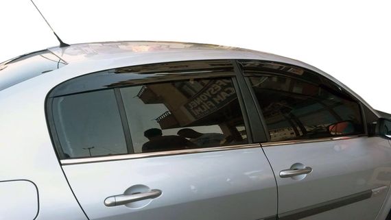 Зовнішня окантовка вікон (4 шт, нерж) HB, Carmos - Турецька сталь для Renault Megane II 2004-2009 рр | Зображення 2