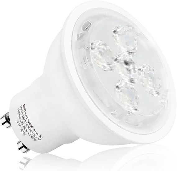 Лампы LED SHINE HAI GU10 5Вт 6500K 350 лм, комплект 6 шт, холодный свет, замена галогена | Зображення 2