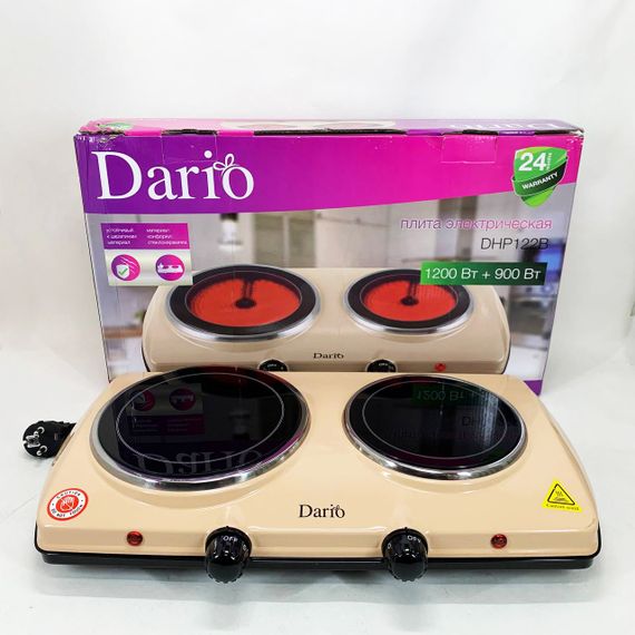 Плита електрична двоконфорочна, Настільна керамічна електроплита з двома конфорками YB-75 | Зображення 1