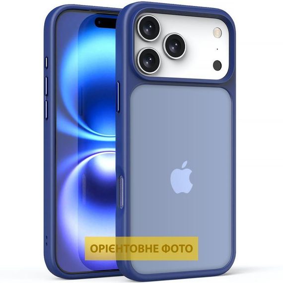 TPU+PC чохол Metal Buttons для Apple iPhone 17 Air (6.5") Синій / Navy Blue
