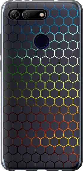 Чехол на Huawei Honor View 20 Переливающиеся соты "498u-1645-17620"
