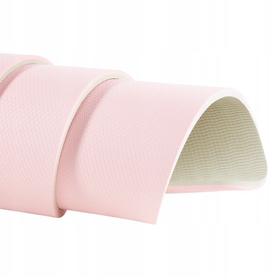 Килимок (мат) спортивний 4FIZJO TPE 180 x 60 x 0.6 см для йоги та фітнесу Pink/Grey (P-5907739317063) | Зображення 8