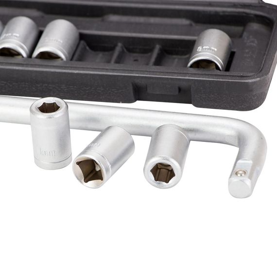 Набір насадок торцевих Grad 1/2" 9 шт + вороток (кейс) (6003035) | Зображення 4