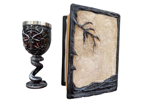 Подарунковий набір Келих 3D Бафомет і Блокнот 3D «Тінь Ворона» | Зображення 1