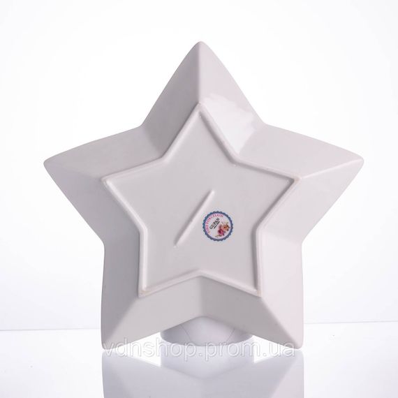 Блюдо сервировочное новогоднее для закусок Santa 25.5 (см) из фарфора HP-SDHK-20 | Зображення 3