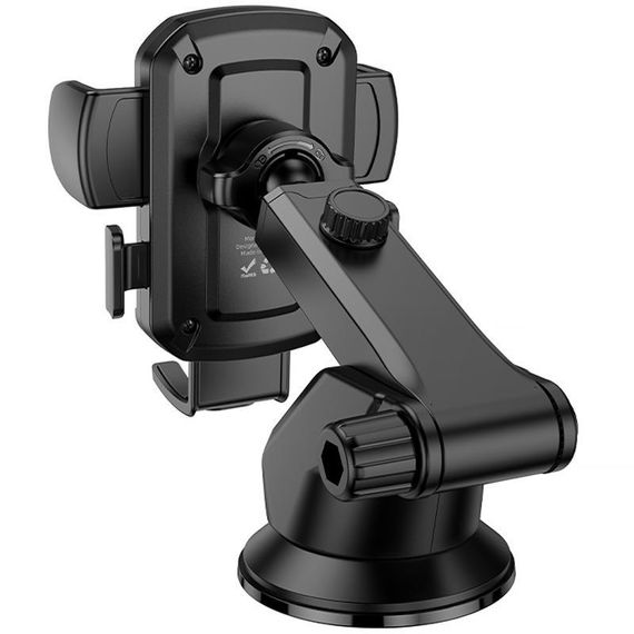 Автотримач Hoco H65 Gamble one-button (center console) Black | Зображення 1