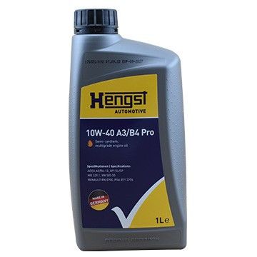 Моторное масло полусинтетическое 10W-40 A3/B4 Pro-(1L) 10W-40 A3/B4 Pro-(1L), Hengst Oil, 553800000,