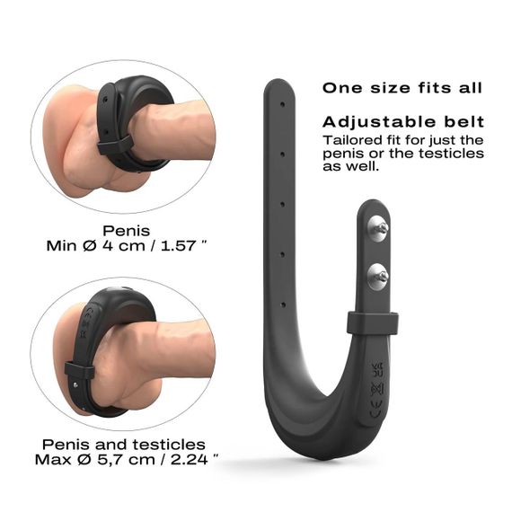 Эрекционное виброкольцо Dorcel Fit Vibe Ring, регулируемый диаметр 4–5,7 см, 10 режимов Sex Aura | Зображення 1