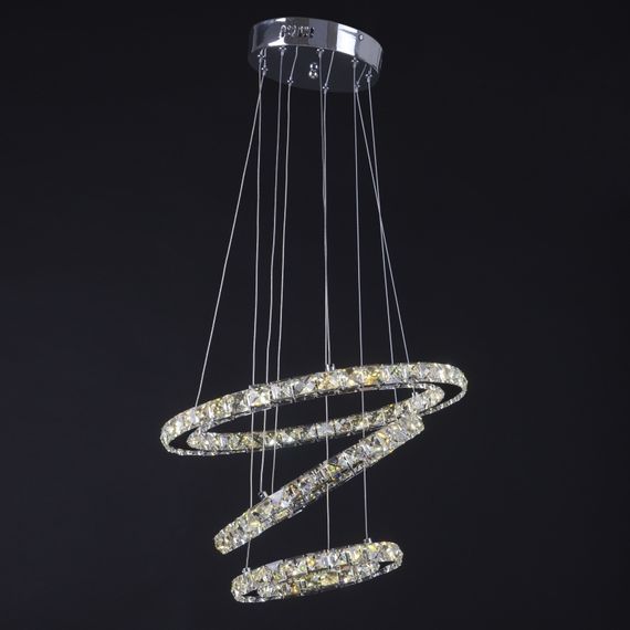 Люстра подвесная хрустальная LED 39W WW CH (BR-969S/3) | Зображення 3