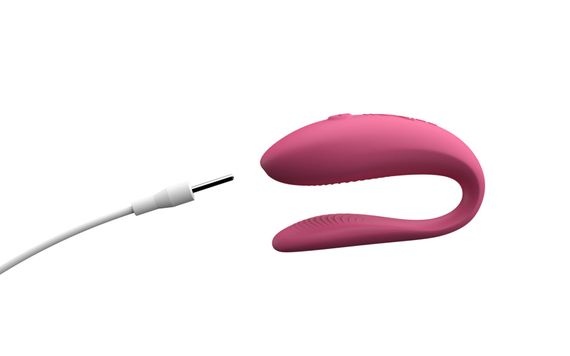 Смарт-вибратор для пар We-Vibe Sync Lite Pink, 10 виброрежимов, можно совмещать с проникающим сексом, Розовый | Зображення 4