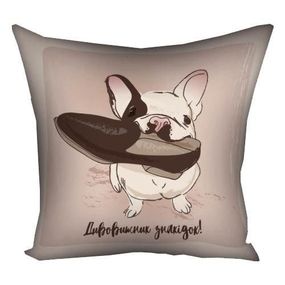 Подушка габардинова з принтом Дивовижні знахідки! 50x50 (5P_DOG007)