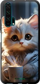 Чохол на Huawei Honor 20 Pro Білий кіт "5646b-1702-2448"