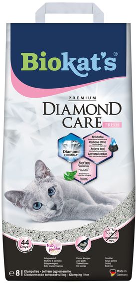 Бентонітовий наповнювач Biokat's Diamond Care Fresh з ароматом алоє віра 8 л