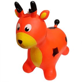 Дитяча іграшка-стрибун "Олень" RB2519 музика, світло Помаранчевий