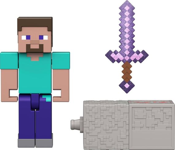 Игровой набор Майнкрафт Стив с аксессуарами Оригинал Mattel Minecraft Steve | Зображення 2