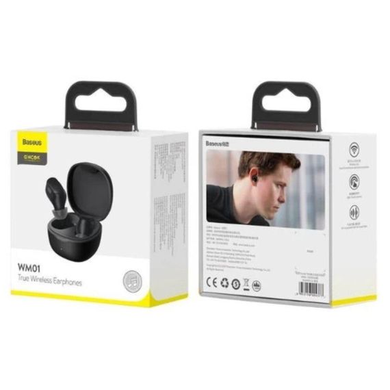 Беспроводные наушники Baseus Bowie WM01 True Wireless Earphones Black | Зображення 6
