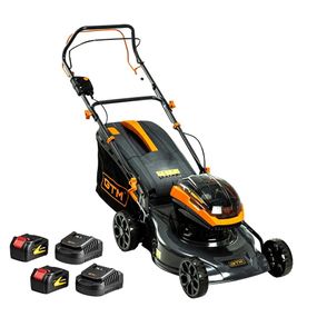 Газонокосарка акумуляторна самохідна GTM BLM48-SP KIT (48 см, 30-80 мм, 70 л, BL, 18+18 В, комплект)