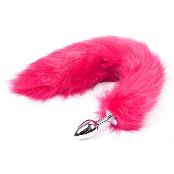 Анальная пробка с лисьим хвостиком - Серый – Анальные игрушки | Зображення 2