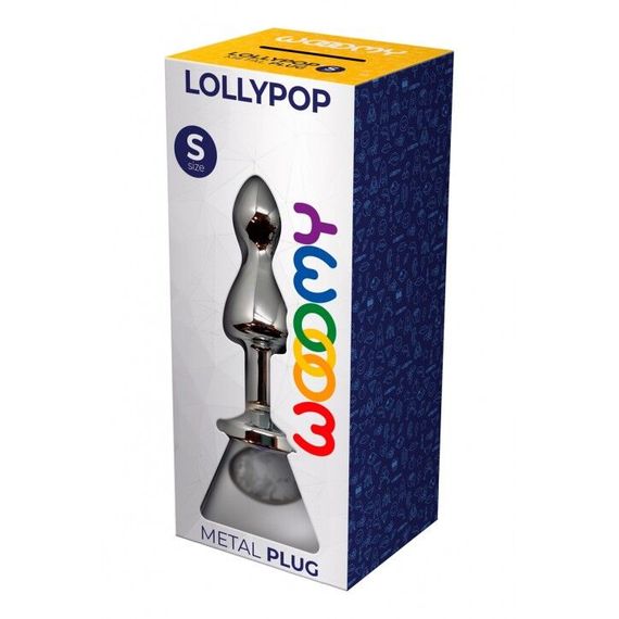 Металева анальна пробка Wooomy Lollypop Double Ball Metal Plug S, діаметр 2,8 см, довжина 8,5 см | Зображення 2
