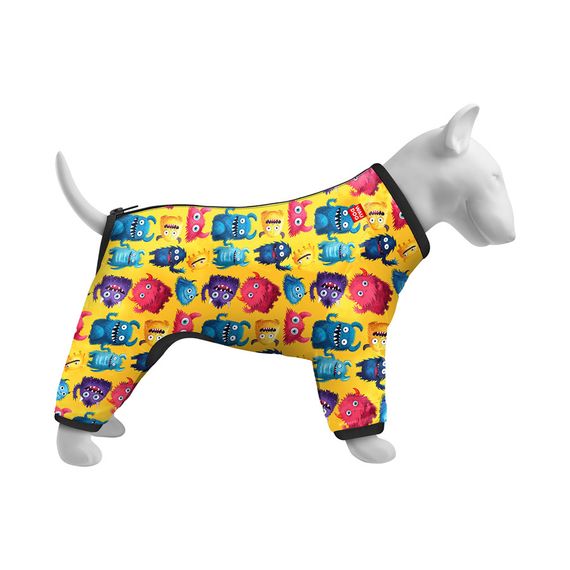 Вітровка для собак WAUDOG Clothes, малюнок "Мохнаті монстри", L50, В 70-74 см, С 47-50 см | Зображення 2