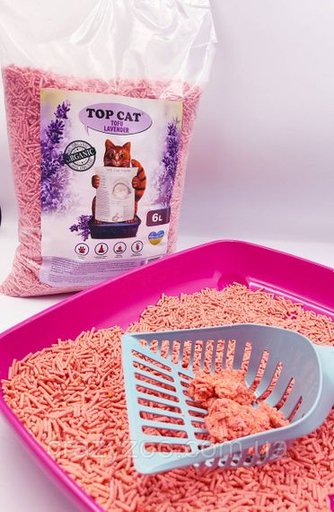 Наповнювач для котячого туалету Top Cat Tofu соєвий тофу з ароматом лаванди 6 л TCT 80491 | Зображення 1