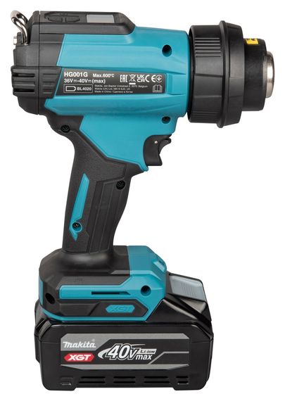 Фен технічний акумуляторний Makita HG001GZ (0-600 °C, 120-200 л/хв, XGT, без акумуляторів та зарядного пристрою) | Зображення 2
