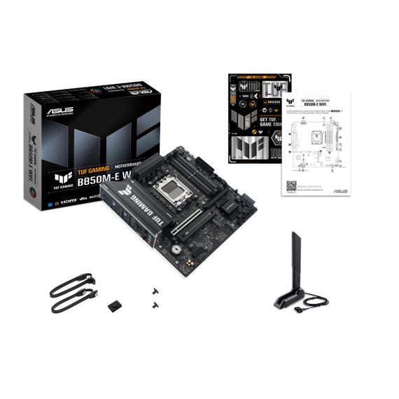 Материнcкая плата ASUS TUF GAMING B850M-E WIFI sAM5 B850 4xDDR5 M.2 HDMI DP WiFi BT mATX 90MB1LS0-M0EAY0 | Зображення 1