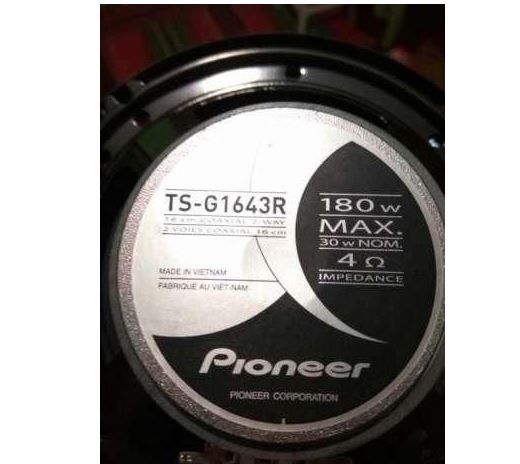 Автомобільна акустика, колонки Pioneer TS 1643 (180W) 2 смугові | Зображення 3