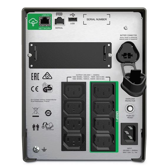 ИБП APC Smart-UPS 1000VA/700W, LCD, USB, SmartConnect, 8xC13 (SMT1000IC) | Зображення 3