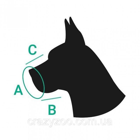 Намордник для собак BronzeDog Стафф 3D сітка чорний 26-32 см 57451/T | Зображення 6