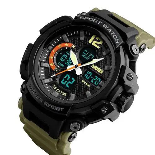 Наручний годинник для військових SKMEI 1343KH KHAKI, Годинник для військовослужбовців, Модний RB-453 чоловічий годинник | Зображення 2