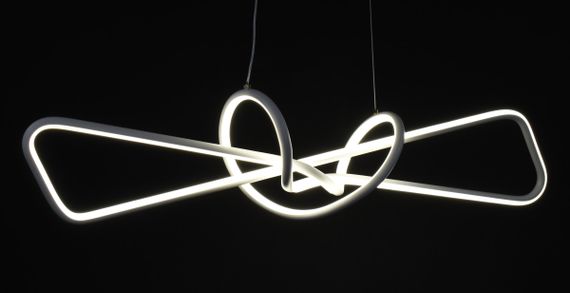 Люстра світлодіодна підвісна LED світильник для квартири на стелю лед 27484 Білий 25-150х15х85 см. | Зображення 4